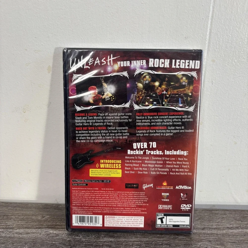 Guitar Hero III Legends Of Rock Sony PlayStation 2 PS2 NEW Sealed Activision
